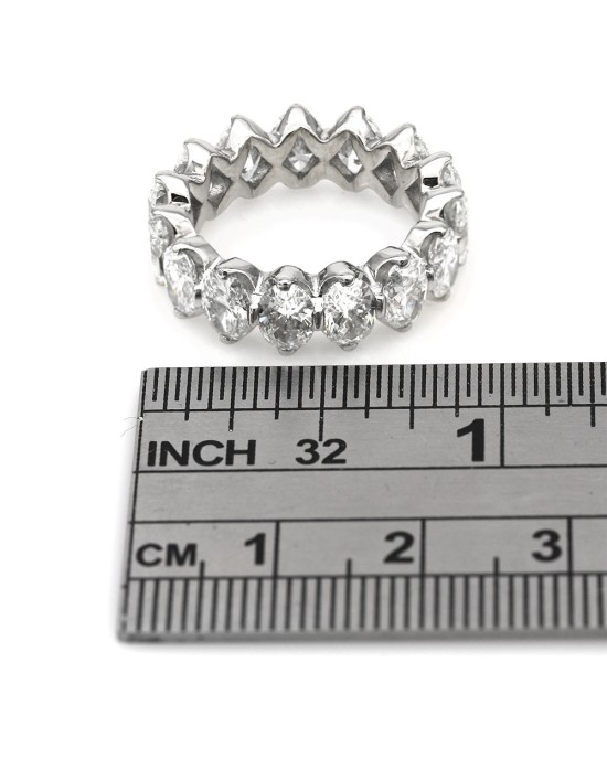 6.00ctw Oval Cut Diamond Eternity Ring in Platinum